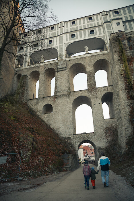 Чески Крумлов, многоярусный мост, 2012